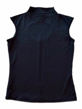 S&G (Sac Seek Girl) Vintage Y2K Mock Neck Tank Top Womens Small Black Keyhole